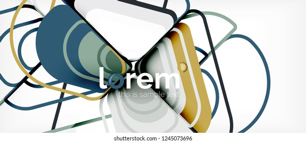 Abstract background - multicolored geometric shapes modern design. Trendy abstract layout template for business or technology presentation or web brochure cover, wallpaper. Vector illustration