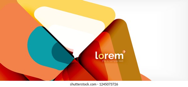 Abstract background - multicolored geometric shapes modern design. Trendy abstract layout template for business or technology presentation or web brochure cover, wallpaper. Vector illustration