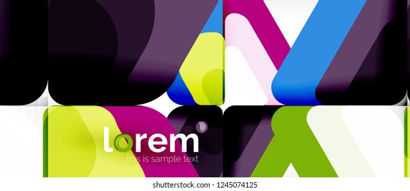 Abstract background - multicolored geometric shapes modern design. Trendy abstract layout template for business or technology presentation or web brochure cover, wallpaper. Vector illustration