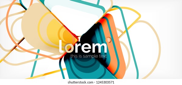 Abstract background - multicolored geometric shapes modern design. Trendy abstract layout template for business or technology presentation or web brochure cover, wallpaper. Vector illustration