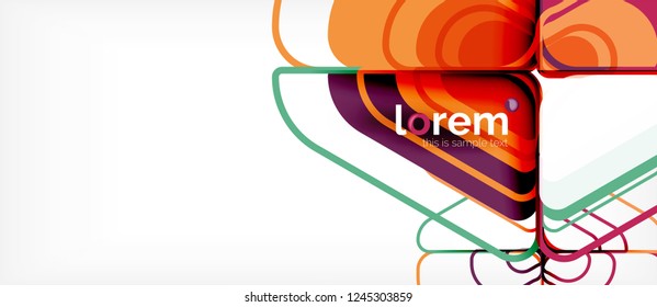 Abstract background - multicolored geometric shapes modern design. Trendy abstract layout template for business or technology presentation or web brochure cover, wallpaper. Vector illustration