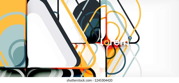 Abstract background - multicolored geometric shapes modern design. Trendy abstract layout template for business or technology presentation or web brochure cover, wallpaper. Vector illustration
