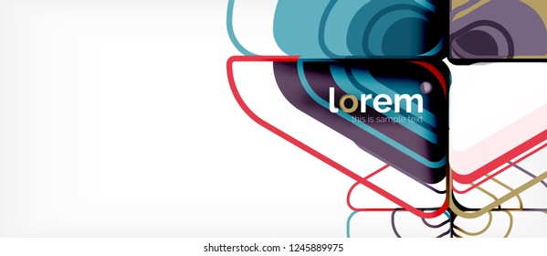 Abstract background - multicolored geometric shapes modern design. Trendy abstract layout template for business or technology presentation or web brochure cover, wallpaper. Vector illustration