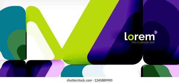 Abstract background - multicolored geometric shapes modern design. Trendy abstract layout template for business or technology presentation or web brochure cover, wallpaper. Vector illustration