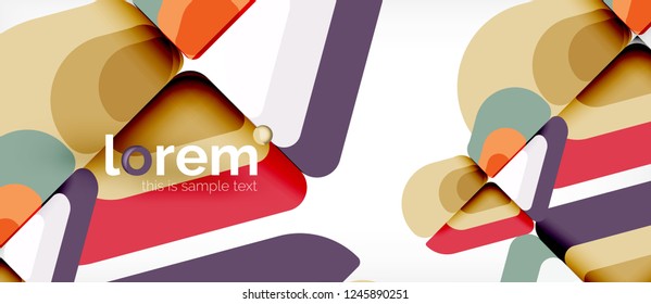 Abstract background - multicolored geometric shapes modern design. Trendy abstract layout template for business or technology presentation or web brochure cover, wallpaper. Vector illustration
