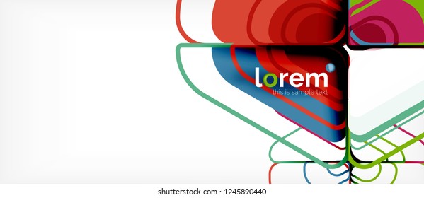 Abstract background - multicolored geometric shapes modern design. Trendy abstract layout template for business or technology presentation or web brochure cover, wallpaper. Vector illustration