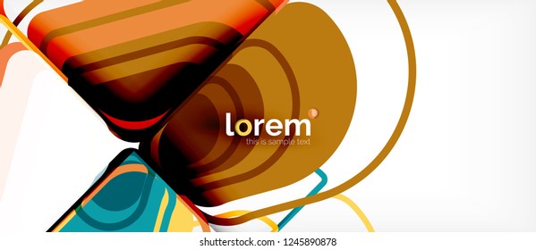 Abstract background - multicolored geometric shapes modern design. Trendy abstract layout template for business or technology presentation or web brochure cover, wallpaper. Vector illustration