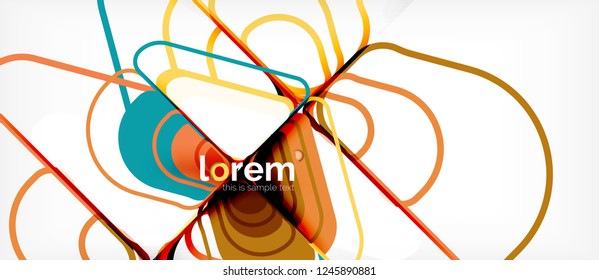 Abstract background - multicolored geometric shapes modern design. Trendy abstract layout template for business or technology presentation or web brochure cover, wallpaper. Vector illustration