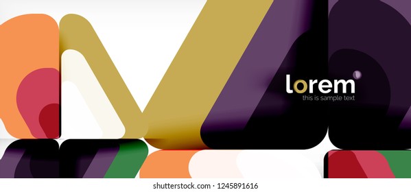 Abstract background - multicolored geometric shapes modern design. Trendy abstract layout template for business or technology presentation or web brochure cover, wallpaper. Vector illustration