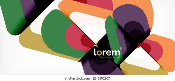 Abstract background - multicolored geometric shapes modern design. Trendy abstract layout template for business or technology presentation or web brochure cover, wallpaper. Vector illustration