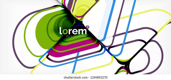 Abstract background - multicolored geometric shapes modern design. Trendy abstract layout template for business or technology presentation or web brochure cover, wallpaper. Vector illustration