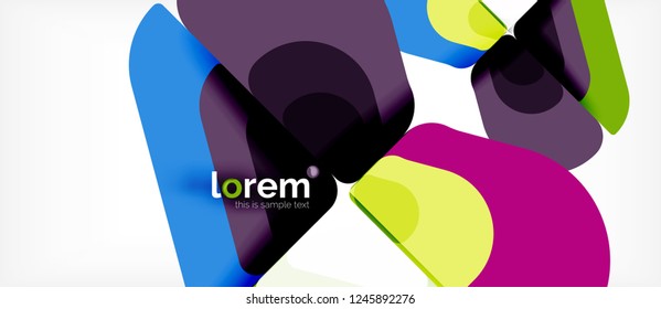 Abstract background - multicolored geometric shapes modern design. Trendy abstract layout template for business or technology presentation or web brochure cover, wallpaper. Vector illustration