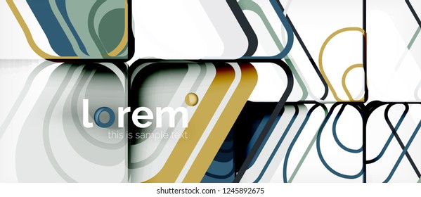 Abstract background - multicolored geometric shapes modern design. Trendy abstract layout template for business or technology presentation or web brochure cover, wallpaper. Vector illustration