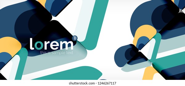 Abstract background - multicolored geometric shapes modern design. Trendy abstract layout template for business or technology presentation or web brochure cover, wallpaper. Vector illustration