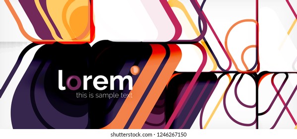 Abstract background - multicolored geometric shapes modern design. Trendy abstract layout template for business or technology presentation or web brochure cover, wallpaper. Vector illustration