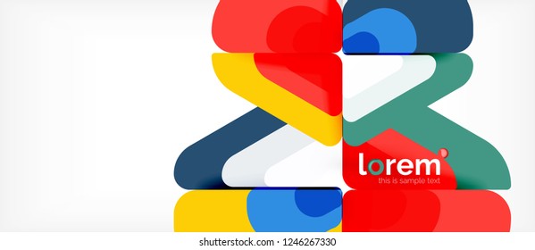 Abstract background - multicolored geometric shapes modern design. Trendy abstract layout template for business or technology presentation or web brochure cover, wallpaper. Vector illustration