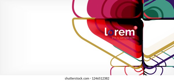 Abstract background - multicolored geometric shapes modern design. Trendy abstract layout template for business or technology presentation or web brochure cover, wallpaper. Vector illustration