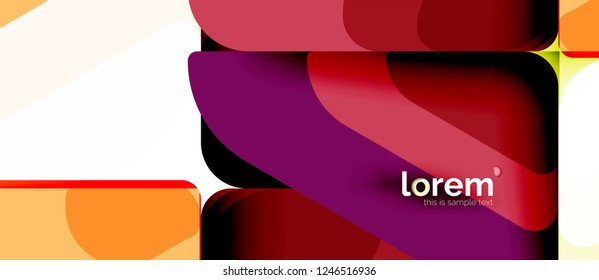 Abstract background - multicolored geometric shapes modern design. Trendy abstract layout template for business or technology presentation or web brochure cover, wallpaper. Vector illustration