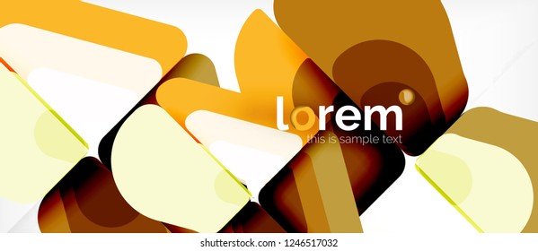 Fundo abstrato - formas geométricas multicoloridas design moderno. Modelo de layout abstrato moderno para apresentação de negócios ou tecnologia ou capa de brochura da web, papel de parede. Ilustração vetorial