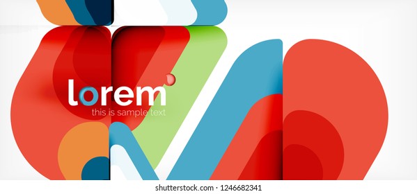 Abstract background - multicolored geometric shapes modern design. Trendy abstract layout template for business or technology presentation or web brochure cover, wallpaper. Vector illustration