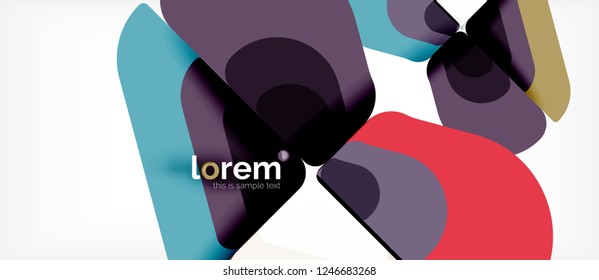 Abstract background - multicolored geometric shapes modern design. Trendy abstract layout template for business or technology presentation or web brochure cover, wallpaper. Vector illustration