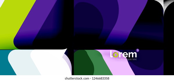 Abstract background - multicolored geometric shapes modern design. Trendy abstract layout template for business or technology presentation or web brochure cover, wallpaper. Vector illustration