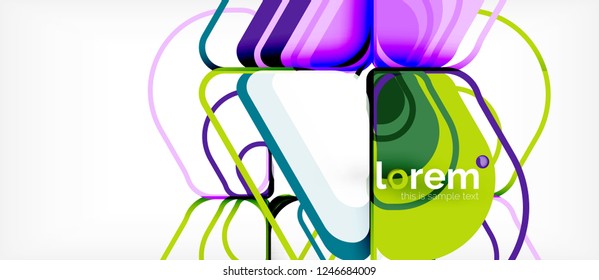 Abstract background - multicolored geometric shapes modern design. Trendy abstract layout template for business or technology presentation or web brochure cover, wallpaper. Vector illustration
