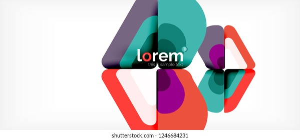 Abstract background - multicolored geometric shapes modern design. Trendy abstract layout template for business or technology presentation or web brochure cover, wallpaper. Vector illustration