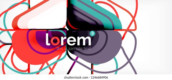 Abstract background - multicolored geometric shapes modern design. Trendy abstract layout template for business or technology presentation or web brochure cover, wallpaper. Vector illustration