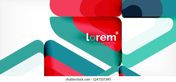 Abstract background - multicolored geometric shapes modern design. Trendy abstract layout template for business or technology presentation or web brochure cover, wallpaper. Vector illustration