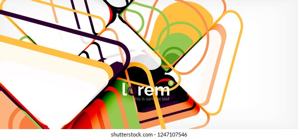 Abstract background - multicolored geometric shapes modern design. Trendy abstract layout template for business or technology presentation or web brochure cover, wallpaper. Vector illustration