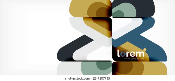 Abstrakter Hintergrund - mehrfarbige geometrische Formen, modernes Design. Trendy abstrakte Layout-Vorlage für Geschäfts- oder Technologiepräsentation oder Web-Broschüre Titelbild, Bildschirmhintergrund. Vektorgrafik