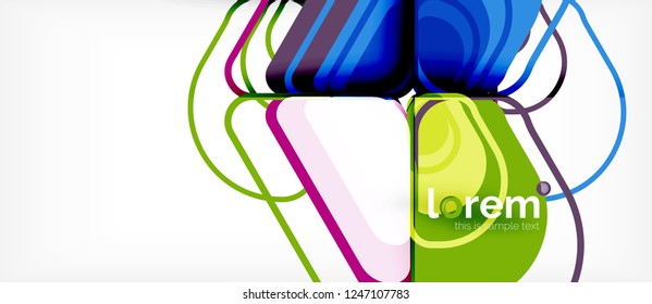 Abstract background - multicolored geometric shapes modern design. Trendy abstract layout template for business or technology presentation or web brochure cover, wallpaper. Vector illustration