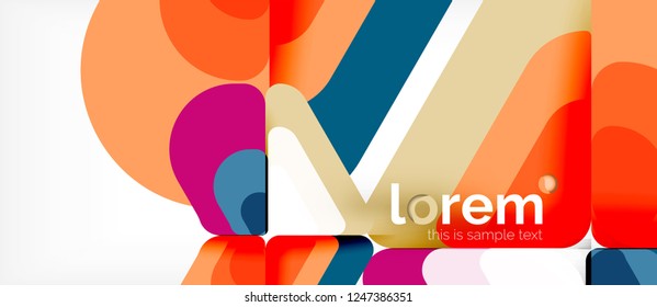 Abstract background - multicolored geometric shapes modern design. Trendy abstract layout template for business or technology presentation or web brochure cover, wallpaper. Vector illustration
