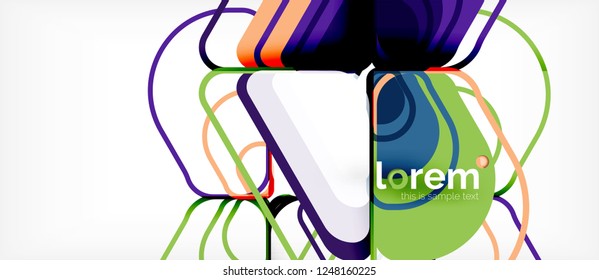 Abstract background - multicolored geometric shapes modern design. Trendy abstract layout template for business or technology presentation or web brochure cover, wallpaper. Vector illustration