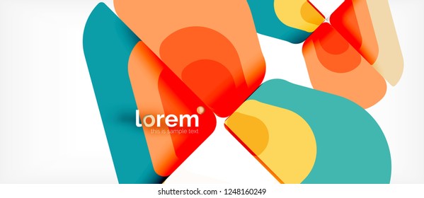 Abstract background - multicolored geometric shapes modern design. Trendy abstract layout template for business or technology presentation or web brochure cover, wallpaper. Vector illustration