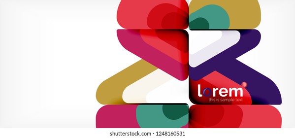 Abstract background - multicolored geometric shapes modern design. Trendy abstract layout template for business or technology presentation or web brochure cover, wallpaper. Vector illustration