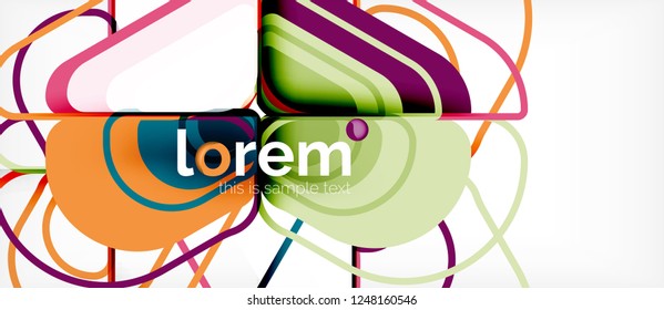 Abstract background - multicolored geometric shapes modern design. Trendy abstract layout template for business or technology presentation or web brochure cover, wallpaper. Vector illustration