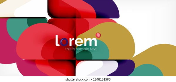 Abstract background - multicolored geometric shapes modern design. Trendy abstract layout template for business or technology presentation or web brochure cover, wallpaper. Vector illustration