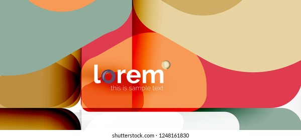 Abstract background - multicolored geometric shapes modern design. Trendy abstract layout template for business or technology presentation or web brochure cover, wallpaper. Vector illustration