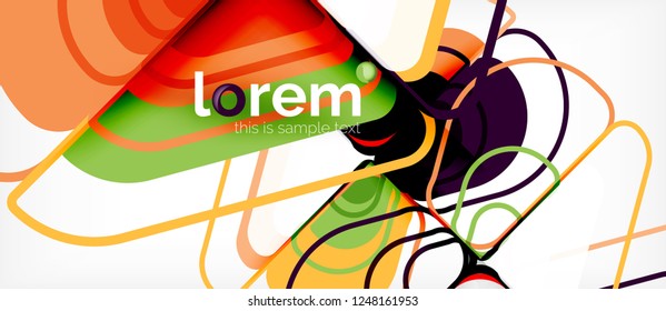 Abstract background - multicolored geometric shapes modern design. Trendy abstract layout template for business or technology presentation or web brochure cover, wallpaper. Vector illustration