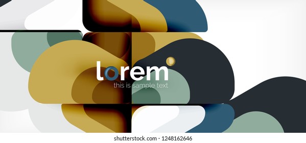 Abstract background - multicolored geometric shapes modern design. Trendy abstract layout template for business or technology presentation or web brochure cover, wallpaper. Vector illustration