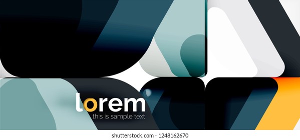 Abstract background - multicolored geometric shapes modern design. Trendy abstract layout template for business or technology presentation or web brochure cover, wallpaper. Vector illustration