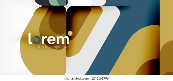 Abstract background - multicolored geometric shapes modern design. Trendy abstract layout template for business or technology presentation or web brochure cover, wallpaper. Vector illustration