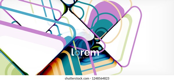 Abstract background - multicolored geometric shapes modern design. Trendy abstract layout template for business or technology presentation or web brochure cover, wallpaper. Vector illustration