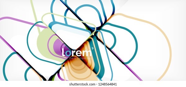 Abstract background - multicolored geometric shapes modern design. Trendy abstract layout template for business or technology presentation or web brochure cover, wallpaper. Vector illustration
