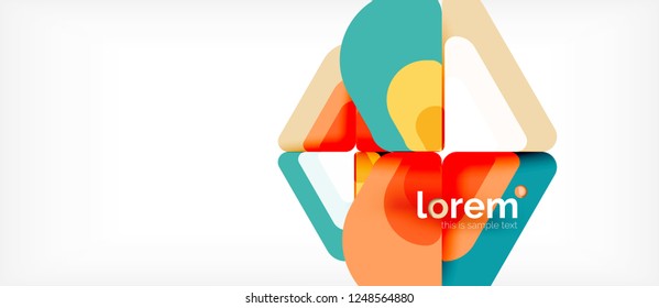 Abstract background - multicolored geometric shapes modern design. Trendy abstract layout template for business or technology presentation or web brochure cover, wallpaper. Vector illustration