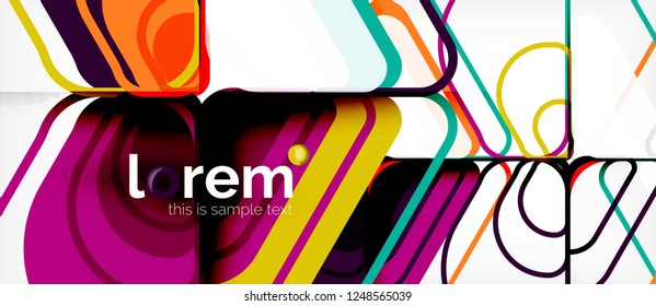 Abstract background - multicolored geometric shapes modern design. Trendy abstract layout template for business or technology presentation or web brochure cover, wallpaper. Vector illustration