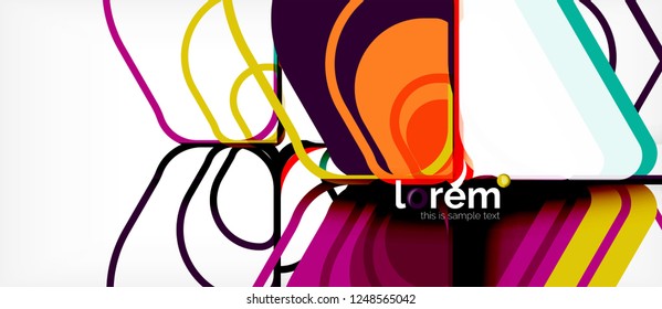 Abstract background - multicolored geometric shapes modern design. Trendy abstract layout template for business or technology presentation or web brochure cover, wallpaper. Vector illustration