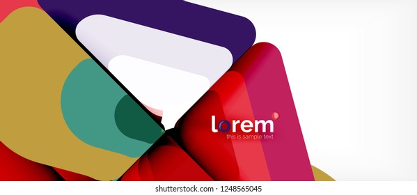 Abstract background - multicolored geometric shapes modern design. Trendy abstract layout template for business or technology presentation or web brochure cover, wallpaper. Vector illustration